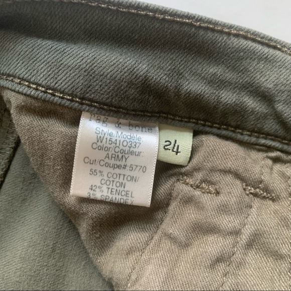 RAG & BONE Army Green Rally Cargo Skinny Jeans 24 - Picture 7 of 8